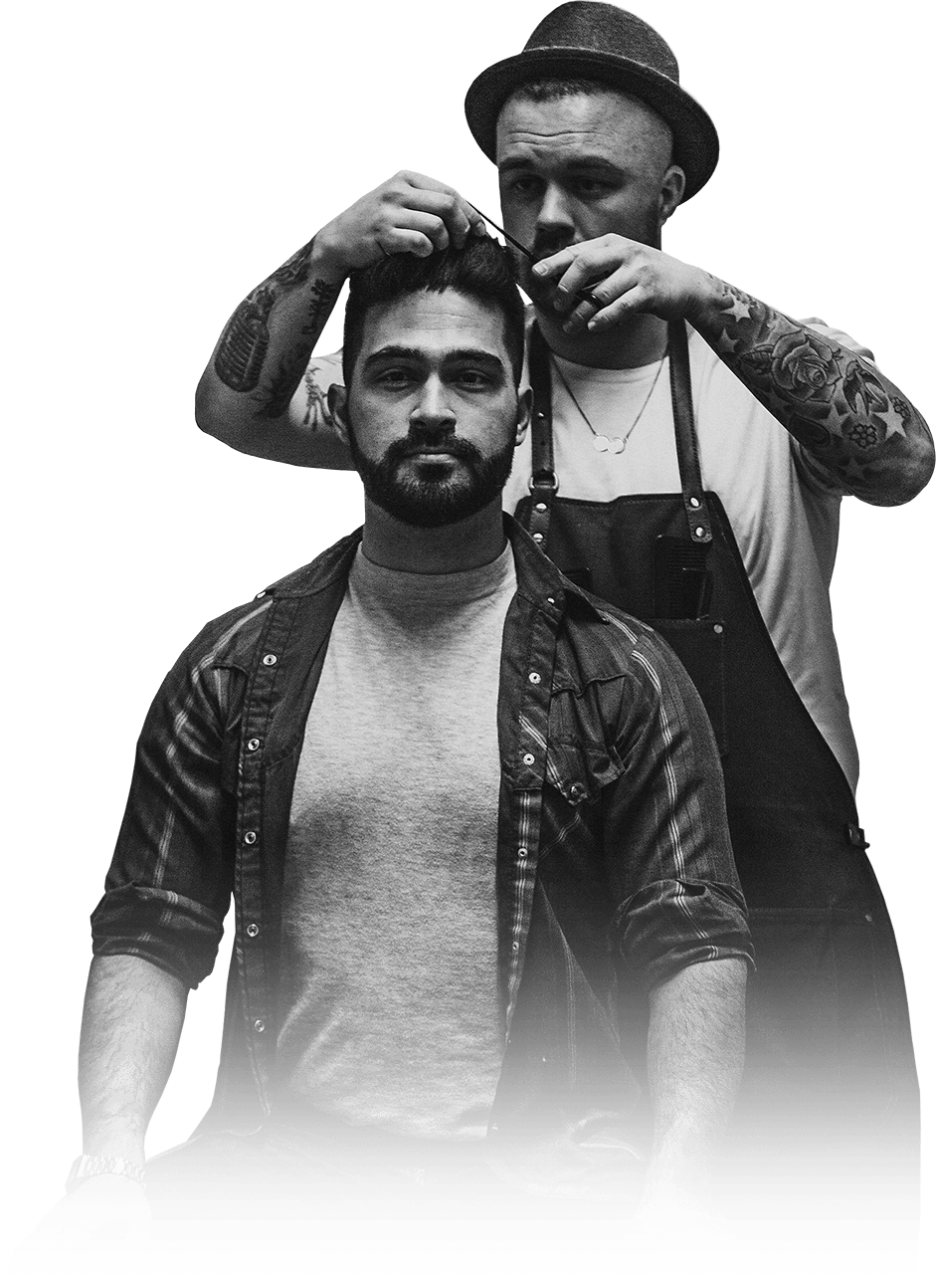 Barber Trimming Client Hair 1 Barber Trimming Client Hair 1